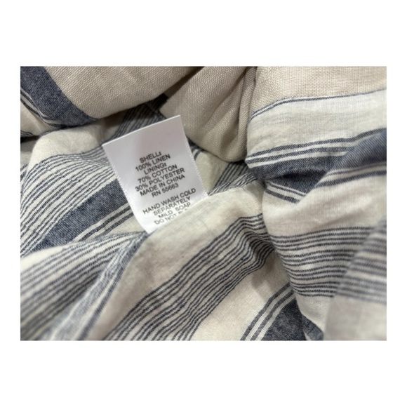 Women's Medium Beige Linen Blazer - Picture 6 of 9